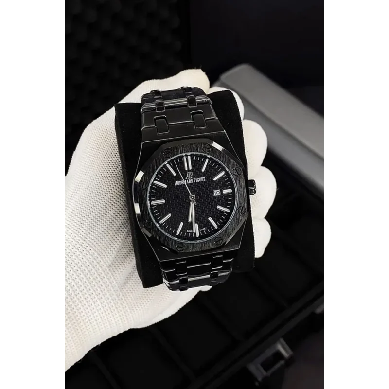 Audemars Piguet Watch Royal Oak Quartz Full-Black For Men (SUP208)