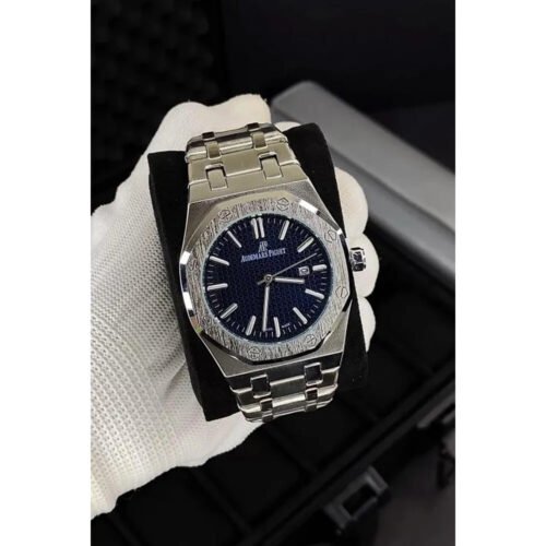 Audemars Piguet Watch Royal Oak Quartz Silver-Blue For Men (SUP209)