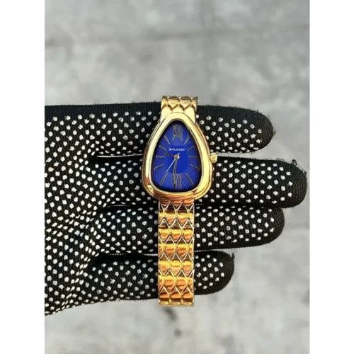Bvlgari Watch Serpenti Seduttori Gold Blue Dial For Women (SUP737)