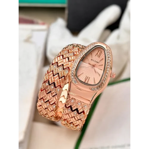 Bvlgari Watch Serpenti Spiga Rose Gold For Women (CS150)