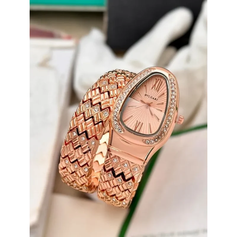 Bvlgari Watch Serpenti Spiga Rose Gold For Women (CS150)