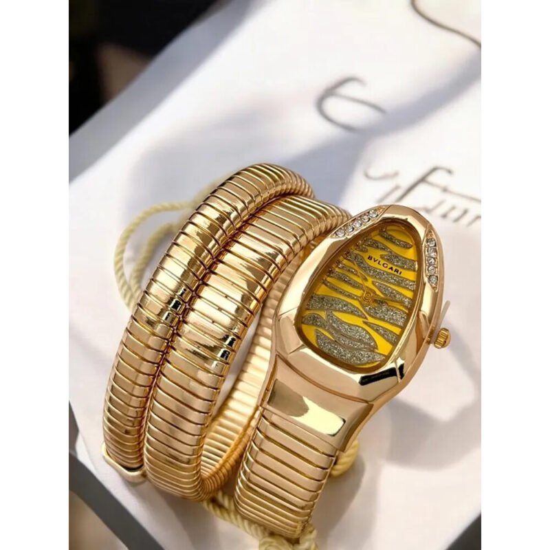 Bvlgari Watch Snake Darcy Diamond Gold Yellow For Women (SUP730)