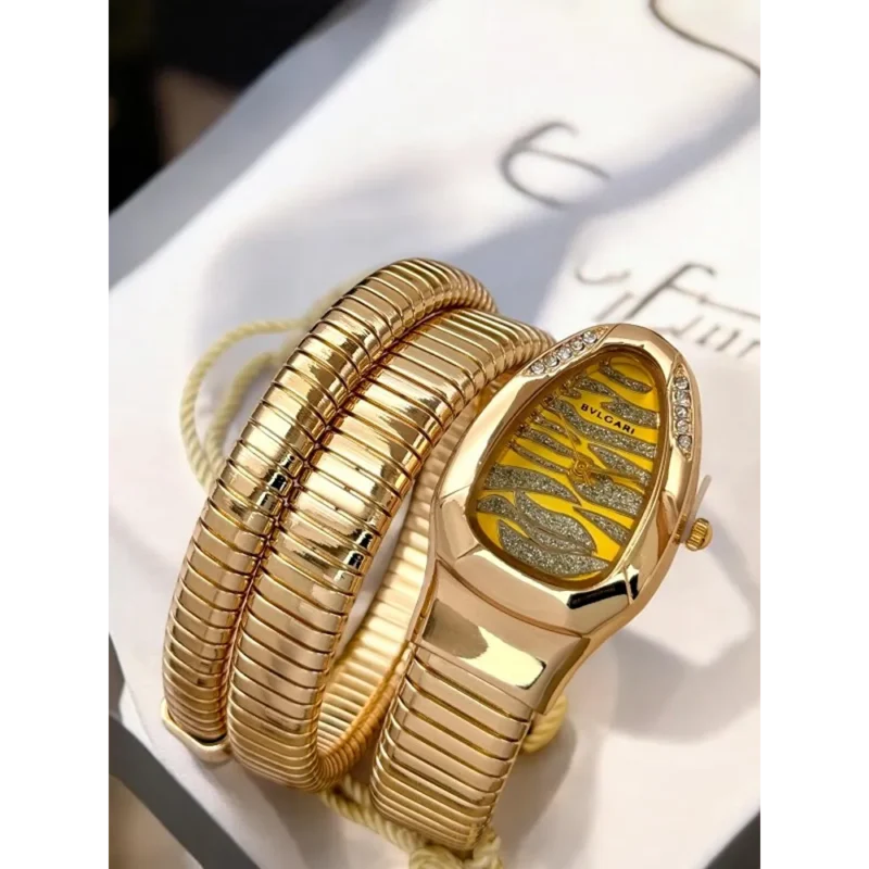 Bvlgari Watch Snake Darcy Diamond Gold Yellow For Women (SUP730)