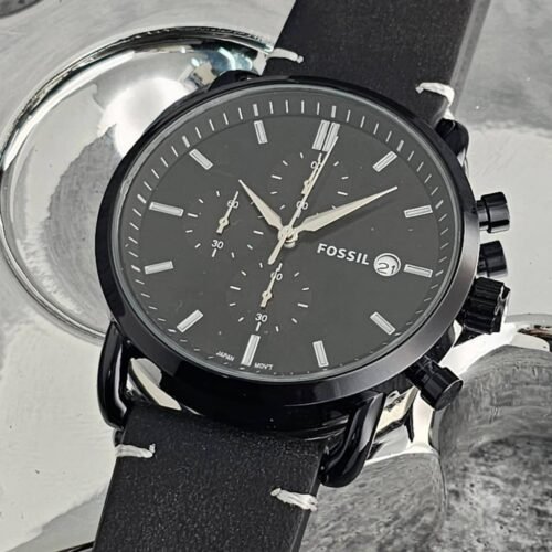 Fossil Watch : Fossil Chronograph Leather Edition Watch For Men (SG-1016)