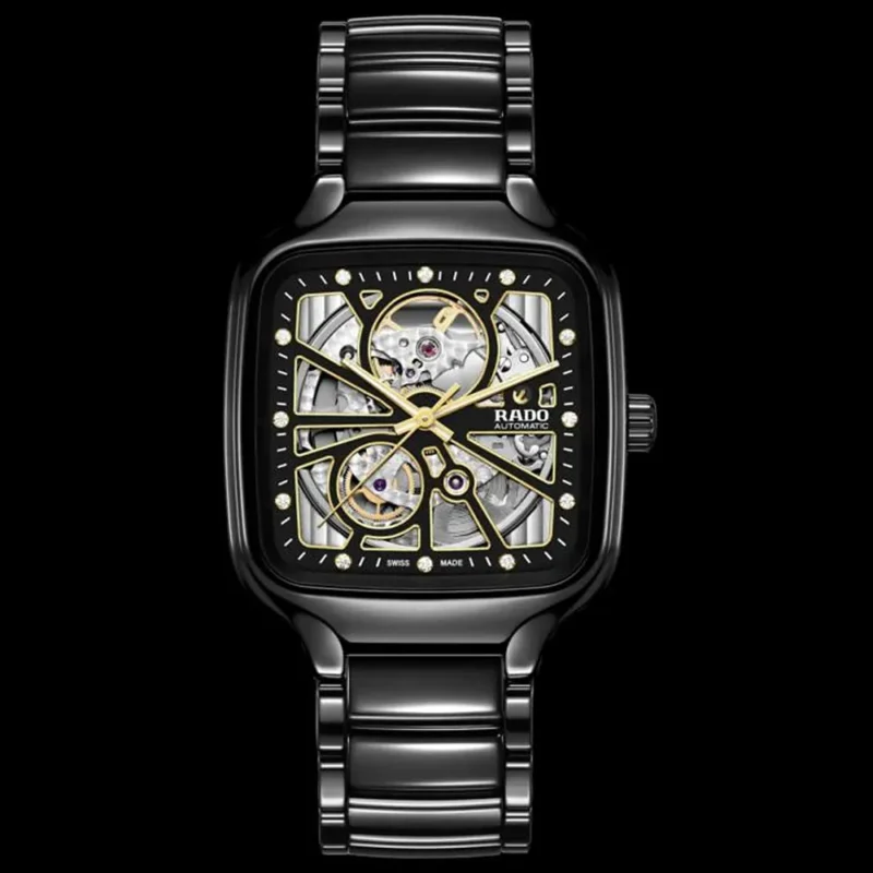 Rado Watch True Square Ceramic Black Automatic For Men (SW1415)