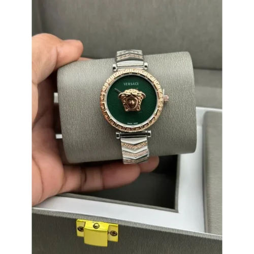 Versace Watch Rose Gold Green For Women (CS11)