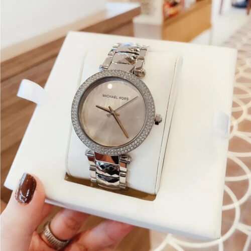 Michael Kors Watch Parker Pave Silver For Women (CSO1102)