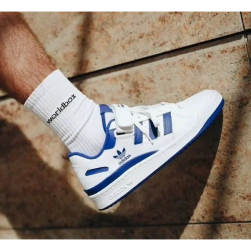 Adidas 84 Low White Blue Men Shoes (FT704)