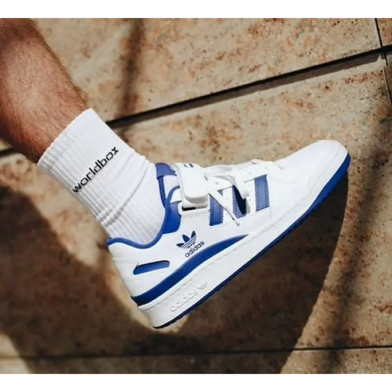 Adidas 84 Low White Blue Men Shoes (FT704)