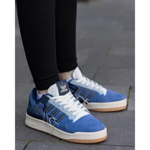 Adidas Forum 84 Low Blue-Denim Gum Men Shoes (FT668)