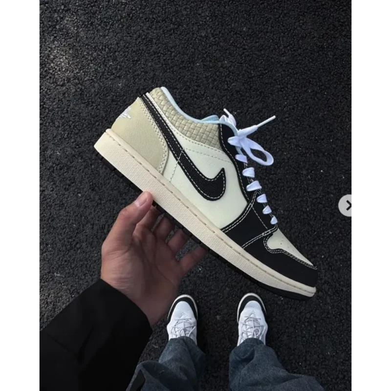Air Jordan 1 Low SE Coconut Milk Black Men Shoes (FT729)