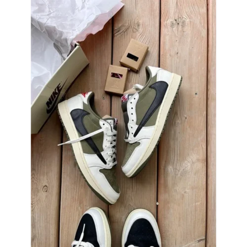 Air Jordan Retro 1 Low Medium Olive Shoes For Men (SF35)