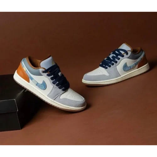Air Jordan Retro 1 Low Repaired Denim Shoes For Men (SF62)