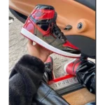 Air Jordan Retro 1 Patent Bred with Keychain Shoes For Men (SF94)