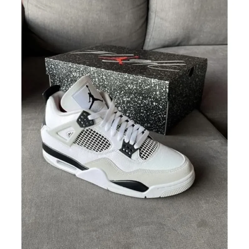 Air Jordan Retro 4 Military Black For Mens Semi UA Men Shoes (FT535)