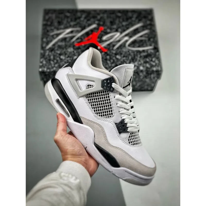 Air Jordan Retro 4 Military Black Shoes For Men (SZ26)