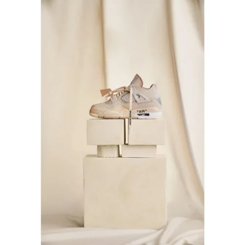 Air Jordan Retro 4 Off White Sail Shoes For Men (BSF91)