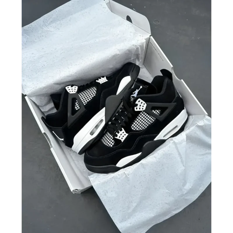 Air Jordan Retro 4 Panda Black White Shoes For Men (HS121)