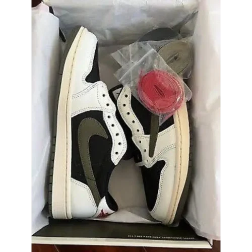 Air Jordan Travis Scott Olive Green Shoes For Men (HS27)