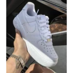 Classic Nike Air Force 1 White Pure Leather Shoes For Men (SW6215)