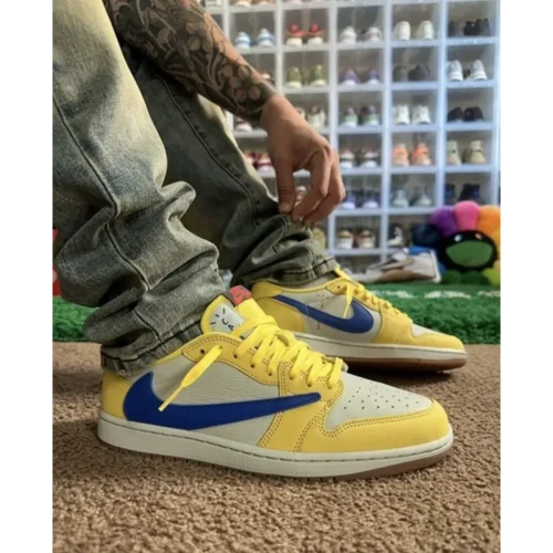 Classy Air Jordan Retro 1 Travis Scott Canary Shoes For Men (TS951)