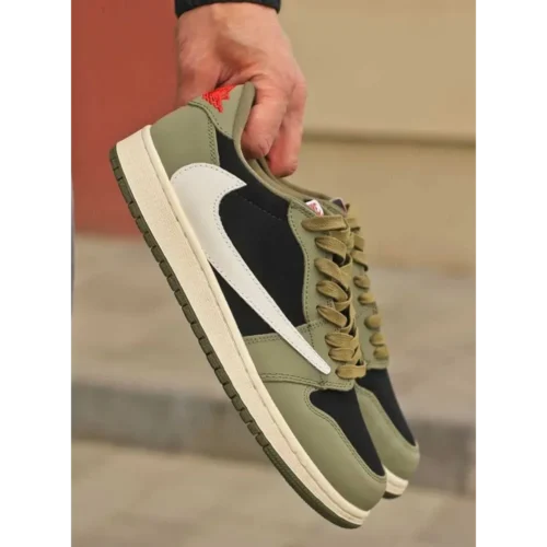 Classy Air Jordan Retro 1 X Travis Scott Black Olive Shoes For Men (S1H54)