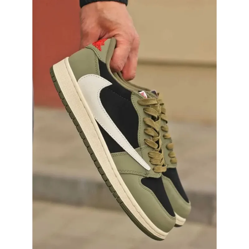 Classy Air Jordan Retro 1 X Travis Scott Black Olive Shoes For Men (S1H54)
