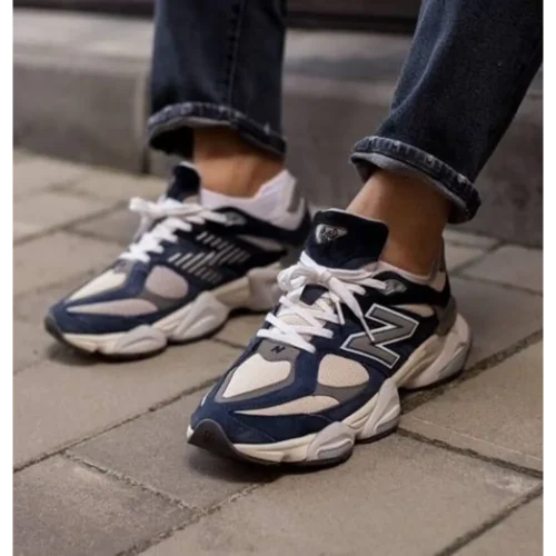 Classy New Balance 9060 White Blue Shoes For Men (SHUB278)