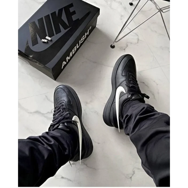 Classy Nike Air Force 1 X Low Ambush Black Shoes For Men (BH763)