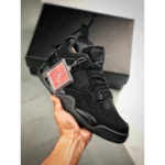 Classy Nike Air Jordan Retro 4 Black Cat Shoes For Men (S1H56)