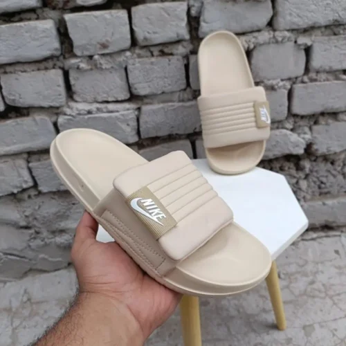 Classy Nike Offcourt Adjust Biege Slides For Men (BH1005)