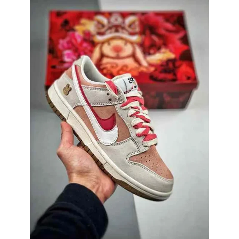 Classy Nike SB Dunk Low ’85 Double Swoosh Pink Rabbit Shoes For Men (SHI205)