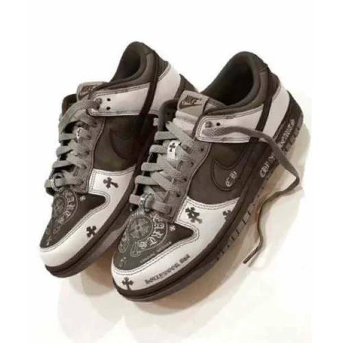 Classy Nike SB Dunk Low Chrome Heart White Cocoa Shoes For Men (SHI192)