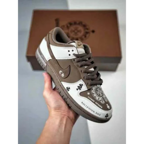 Classy Nike SB Dunk Low Chrome Heart White Cocoa Shoes For Men (SHI192)
