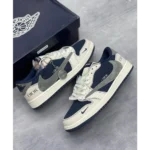 Dior Air Jordan Retro 1 X Travis Scott “Navy Blue Shoes For Men (BOT1201)