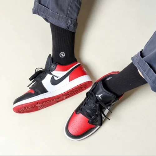 Imported Nike Air Jordan 1 Low Bred Toe Shoes For Men (SW6239)