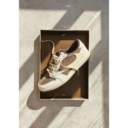 Imported Nike Air Jordan 1 Low Travis Scott Reverse Mocha Shoes For Men (SW5930)