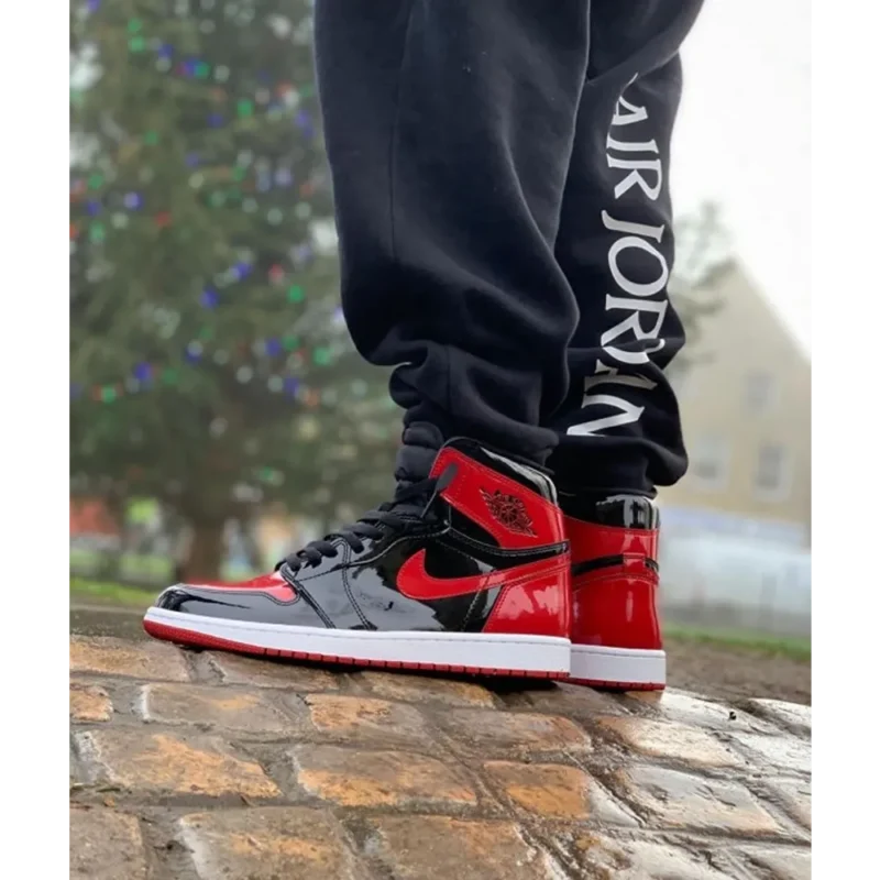 Imported Nike Air Jordan 1 Retro High Patent Bred Shoes For Men (SW5912)