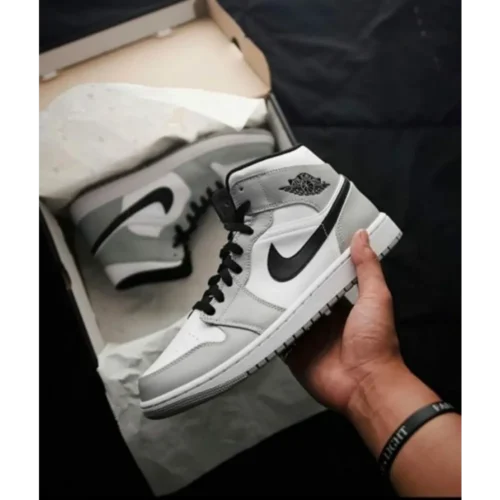 Imported Nike Air Jordan Retro 1 Mid Smoke Grey Shoes For Men (SW5905)