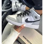 Imported Nike Air Jordan Retro 1 Mid Smoke Grey Shoes For Men (SW5905)