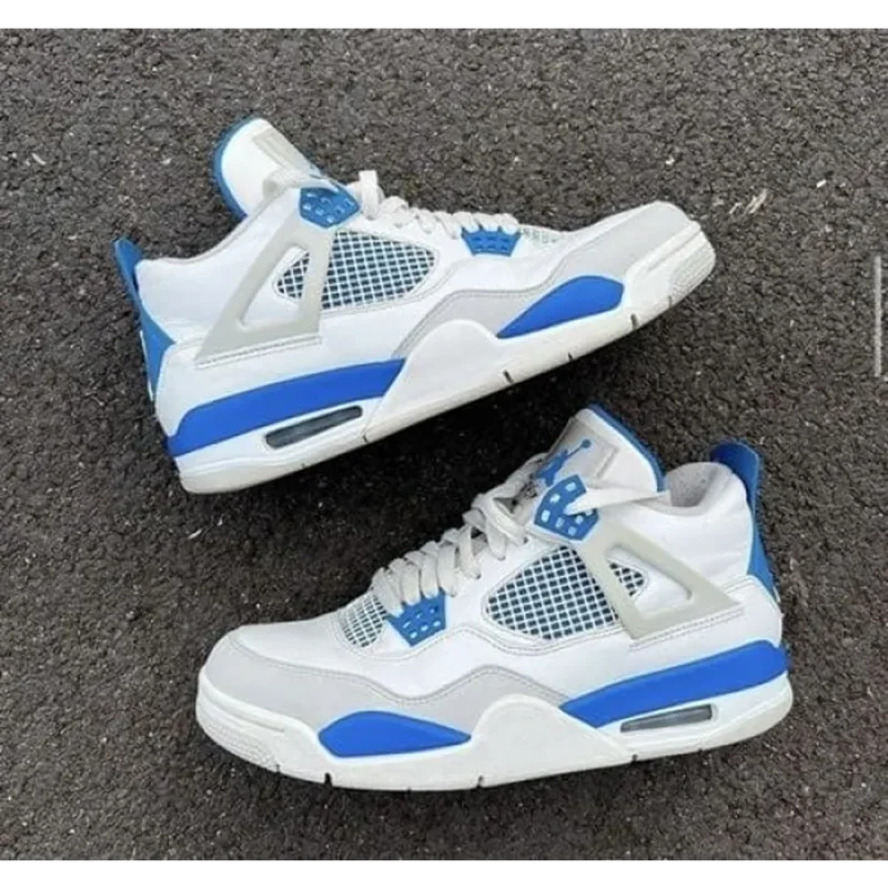 Imported Nike Air Jordan Retro 4 Military Blue Shoes For Men (SW5902)