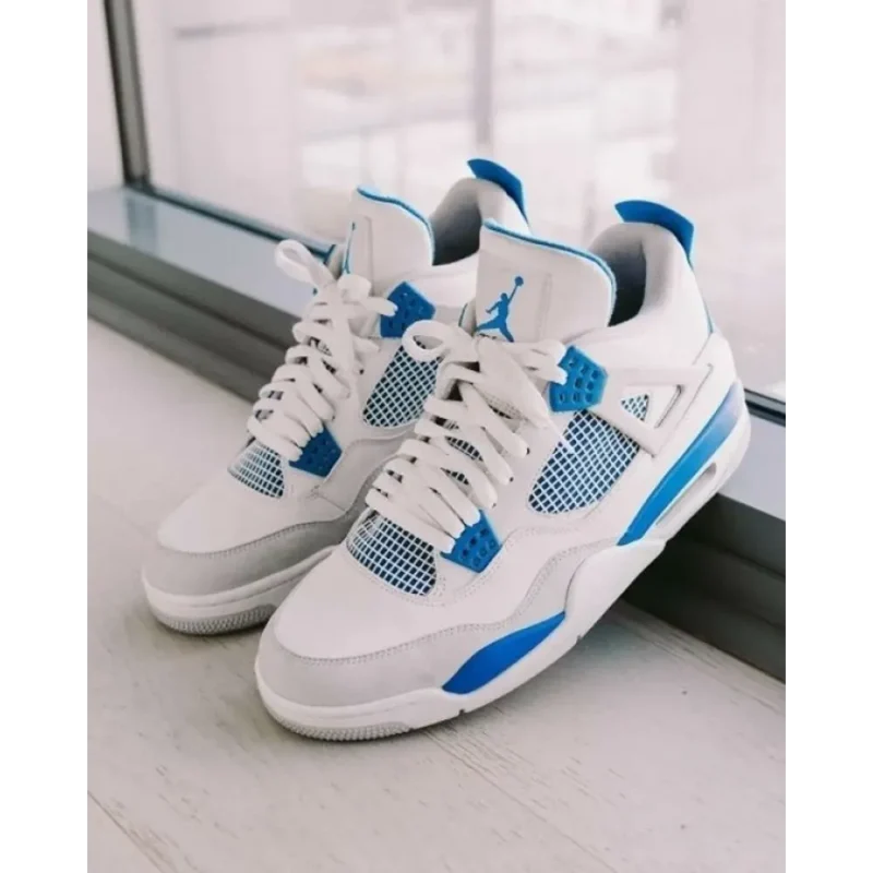 Imported Nike Air Jordan Retro 4 Military Blue Shoes For Men (SW5902)