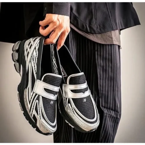 New Balance 1906l Silver Metallic Black Shoes For Men (LAB580)