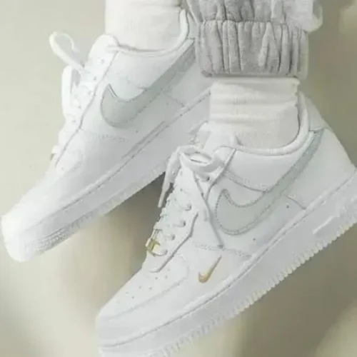 Nike Air Force 1 Mini Gold Shoes For Men (HS127)