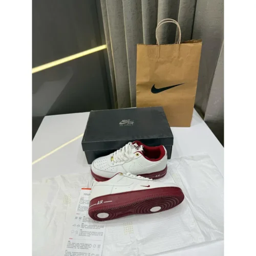 Nike Air Force 1 Sail Team Red Shoes For Men (BOT107)