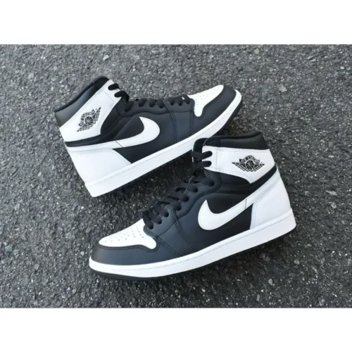 Nike Air Jordan 1 High Black White Shoes For Men (SZ33)