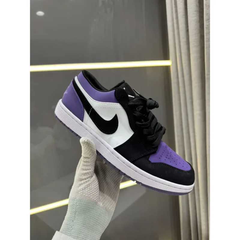 Nike Air Jordan 1 Low Court Purple Shoes For Men (LAB335)
