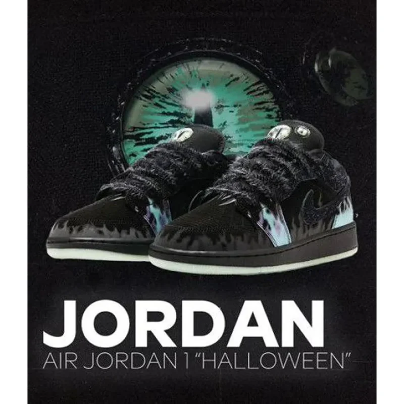 Nike Air Jordan 1 Low Halloween Shoes For Men (BOT108)