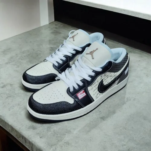 Nike Air Jordan 1 Low Print Mail Brown Men’s Shoes (BSF286)