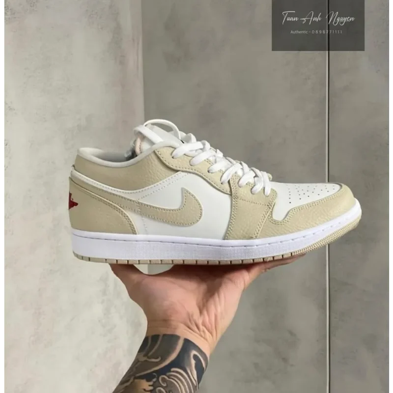 Nike Air Jordan 1 Low SE Sail Rattan University Red Shoes For Men (BOT55)